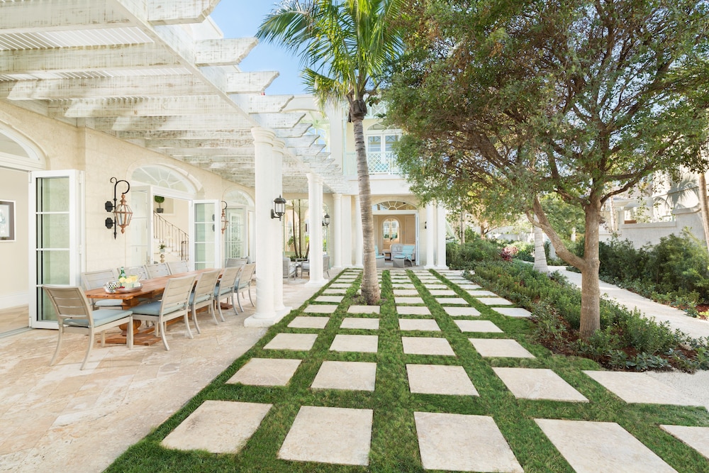 A villa terrace and pool at The Villas at the Shore Club, Turks and Caicos
